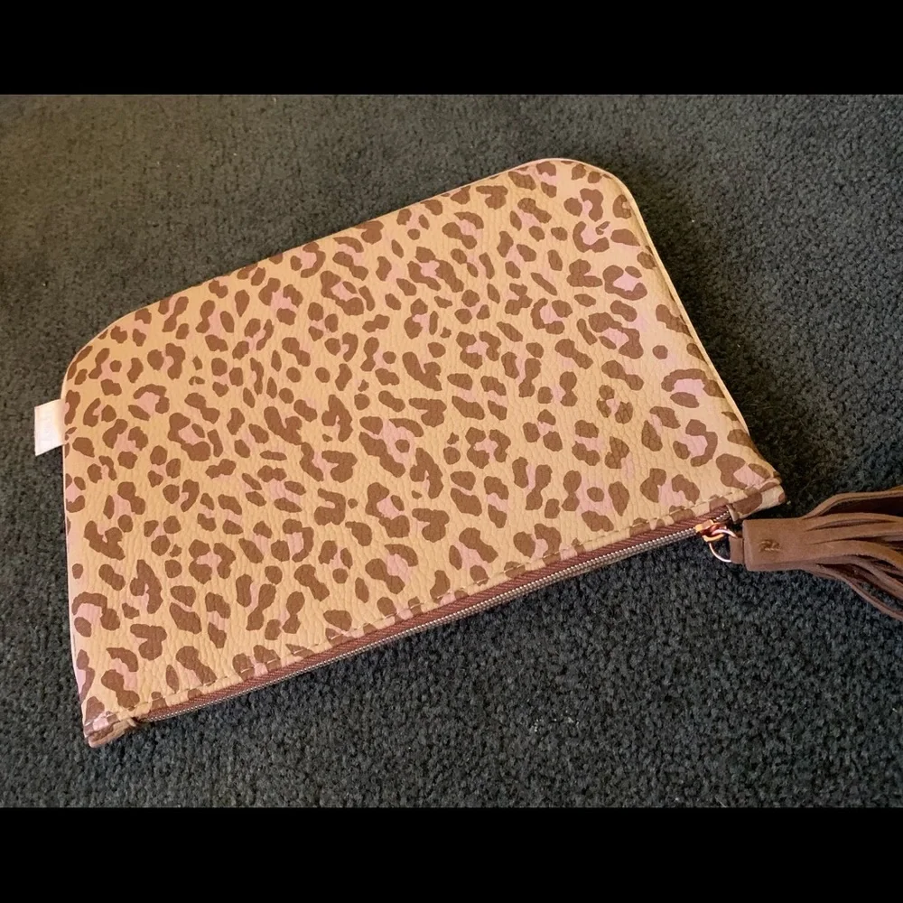 Ipsy Leopard Print Cosmetic Clutch Bag